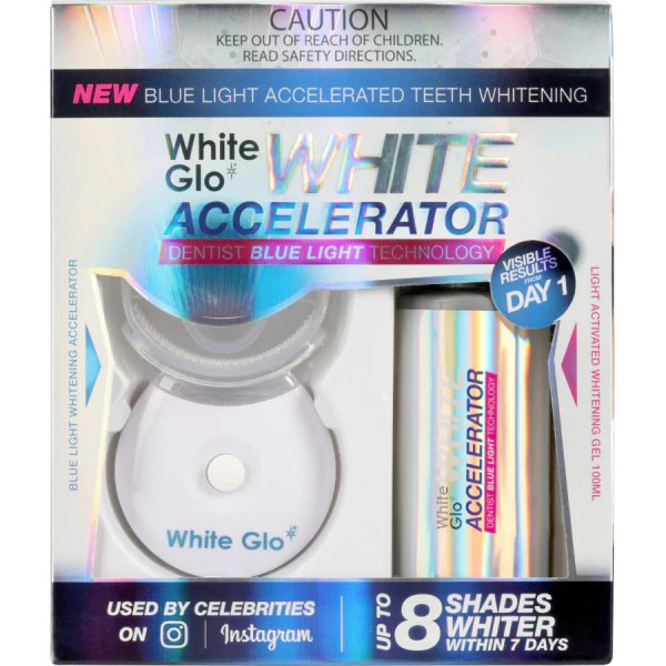 White Glo Accelerator Teeth Whitening Blue Light Kit