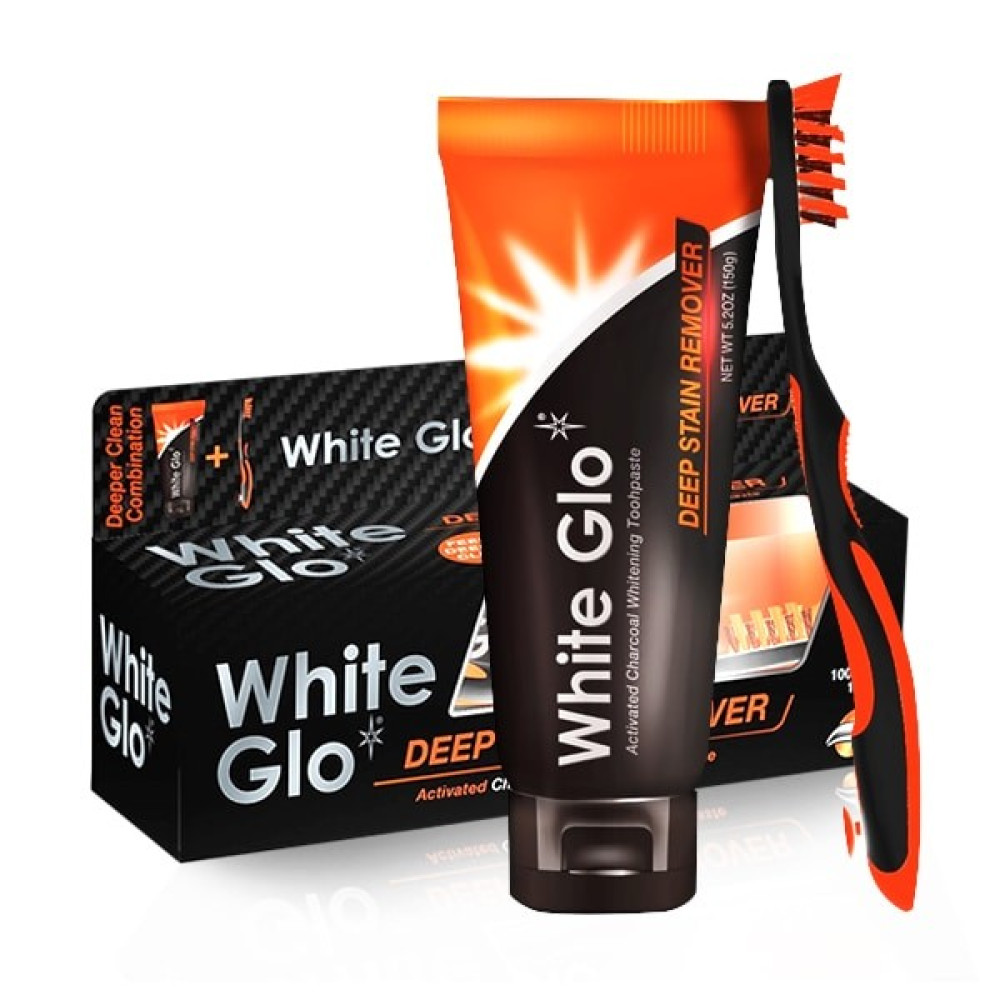 White Glo Toothpaste Deep Stain Remover Charcoal 150g Birkenhead